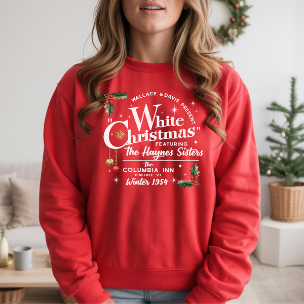 “White Christmas” Holiday Sweatshirt – Vintage-Inspired Cozy Nostalgia
