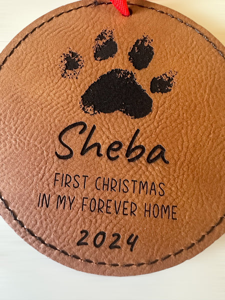 leather ornament
adoption ornament
pet First Christmas
dog ornament
adoption gift Cat
adoption keepsake
Holiday pet ornament
Christmas tree decor
2024 ornament
custom pet gift
Forever home
pet ornament
New pet ornament