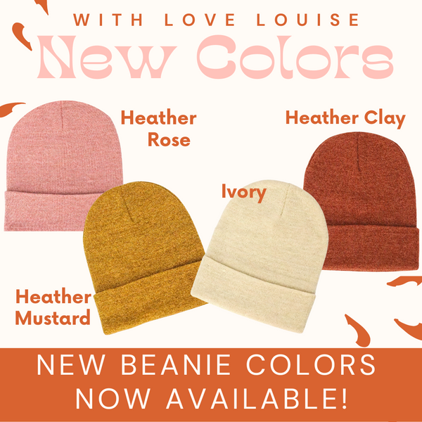 Mama Vegan Leather Patch Beanie