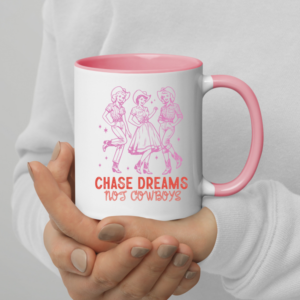 cowgirl mug, vintage cowgirl, retro cowgirl mug, chase dreams