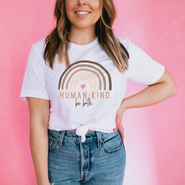 Kindness and Equality Shirt - With Love Louise , Human Kind Be Both, boho rainbow