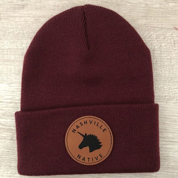 nashville native unicorn hat, nashville native, nashville hat, nashville beanie, unicorn beanie, nashville tennessee hat