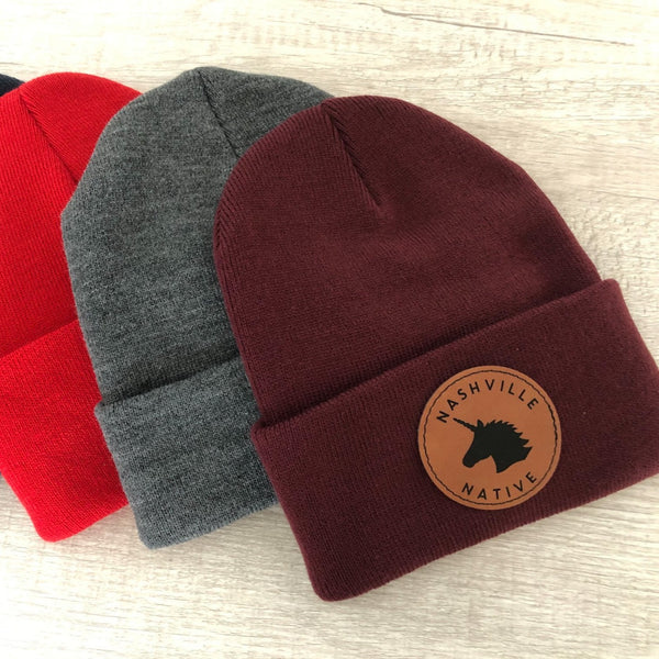 nashville native unicorn hat, nashville native, nashville hat, nashville beanie, unicorn beanie, nashville tennessee hat