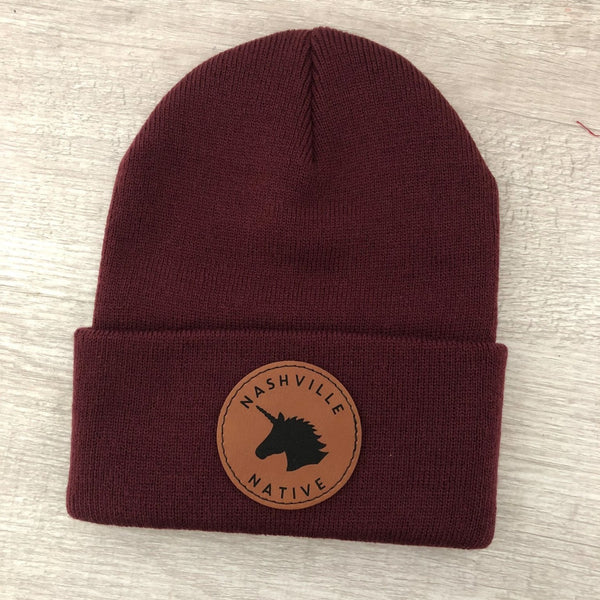 nashville native unicorn hat, nashville native, nashville hat, nashville beanie, unicorn beanie, nashville tennessee hat