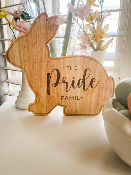 Personalized Easter Bunny Wooden Board