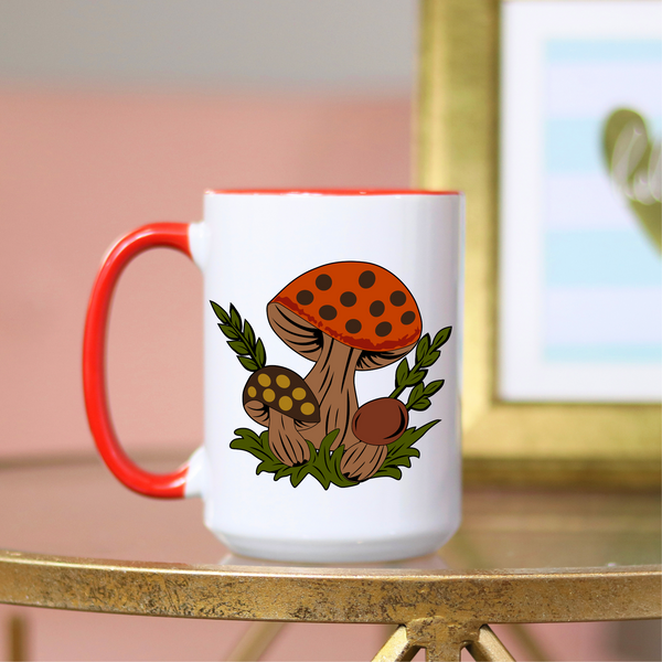 Merry Mushroom Pyrex, Pyrex Design, Mushroom, Retro mug, retro style,nostalgic retro pyrex design drinkware, nostalgic retro drinkware, retro pyrex tumblers, retro vintage mugs, retro drinking glasses, retro drinkware, vintage retro kitchen accessories, retro kitchen ware