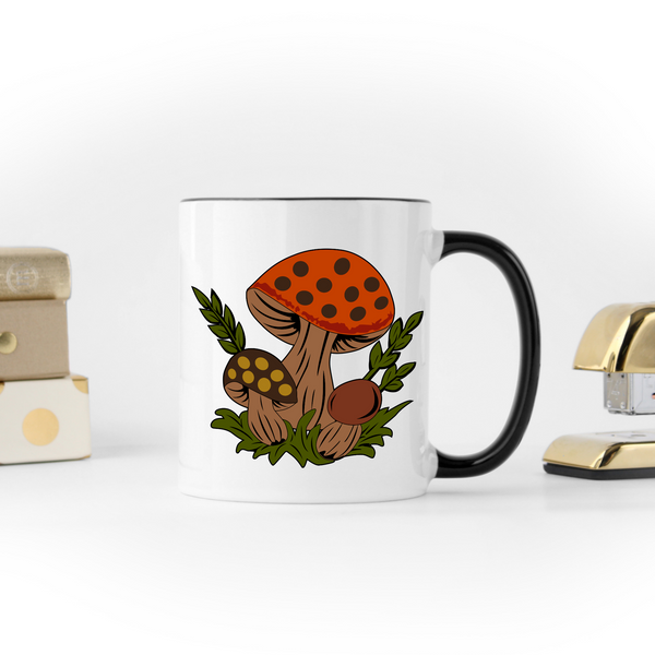Merry Mushroom Pyrex, Pyrex Design, Mushroom, Retro mug, retro style,nostalgic retro pyrex design drinkware, nostalgic retro drinkware, retro pyrex tumblers, retro vintage mugs, retro drinking glasses, retro drinkware, vintage retro kitchen accessories, retro kitchen ware