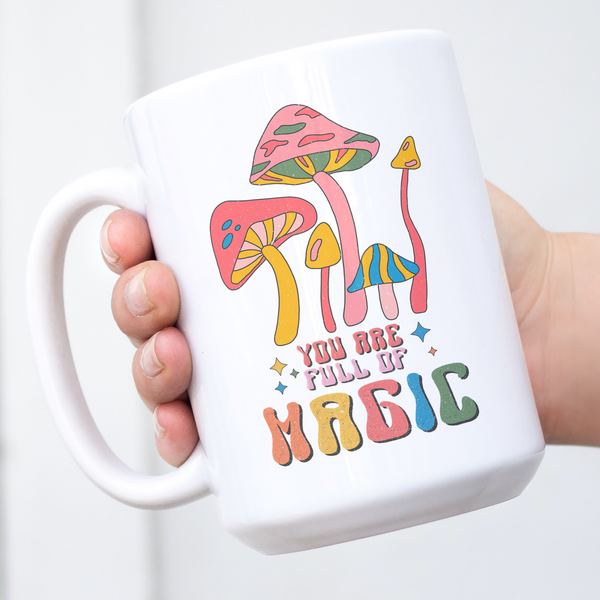 cups, mushroom mug, magic, full of magic, mushroom, colorful, retro, retro style, retro inspired, mug, tea, cute, love, happiness, inspiration, kindness,quotes, quotes to live by
