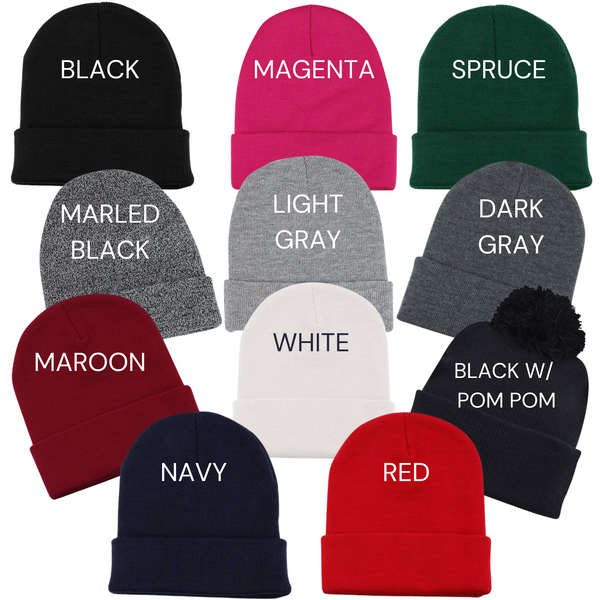 Mama Vegan Leather Patch Beanie