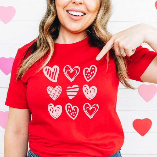 Nine Hearts Valentine Tee Shirt
