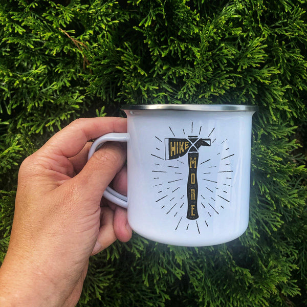 Hike More Camping Aluminum Mug