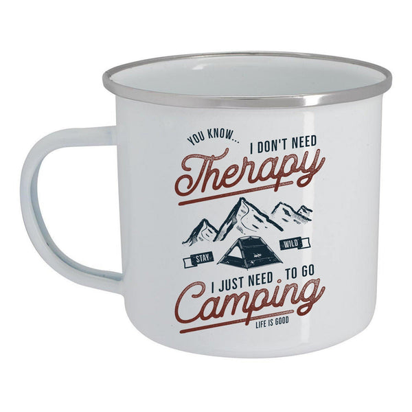Camping is my Therapy Enamel Camp Tin Mug - With Love Louise