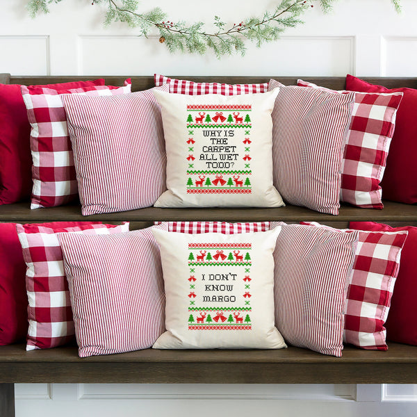 Todd and Margo Christmas Throw Pillow Cover Set