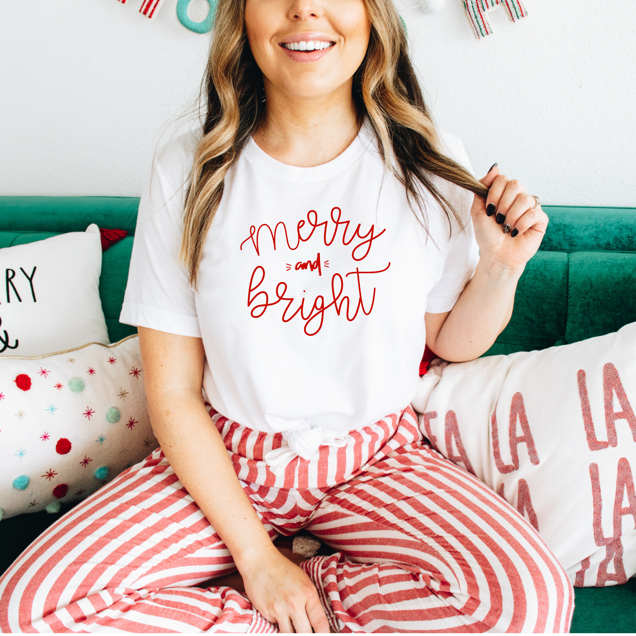 Merry and Bright Christmas Shirt With Love Louise