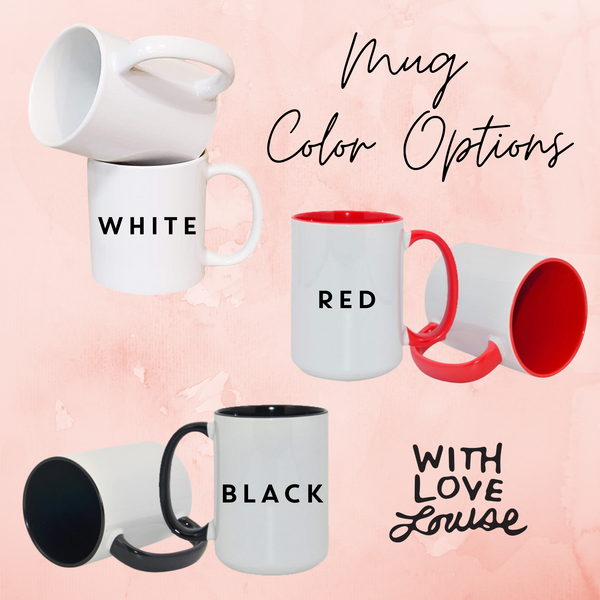 New Mom Date Established Ceramic Mug with Color and Size Options