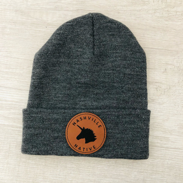 nashville native unicorn hat, nashville native, nashville hat, nashville beanie, unicorn beanie, nashville tennessee hat