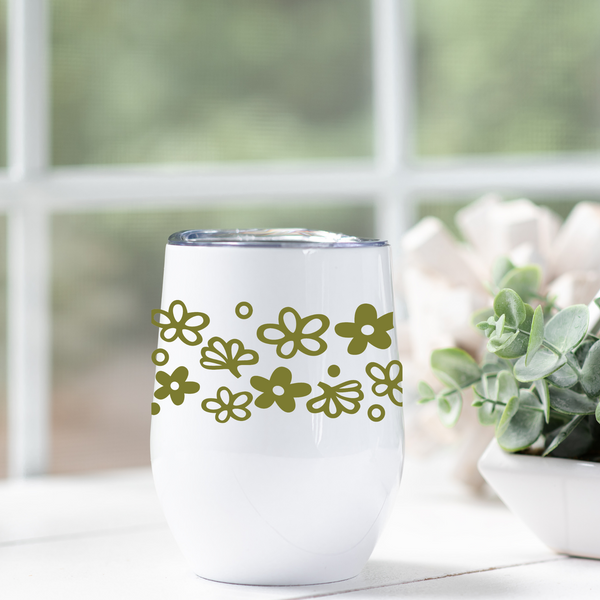 retro pyrex, pyrex inspired, spring blossoms, pyrex spring blossoms, pyrex inspired drinkware, vintage pyrex