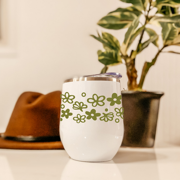 retro pyrex, pyrex inspired, spring blossoms, pyrex spring blossoms, pyrex inspired drinkware, vintage pyrex