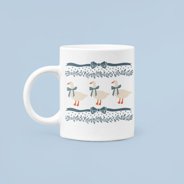 Blue Ribbon Goose Mug, 1980s grandmacore, goose gift, geese gift