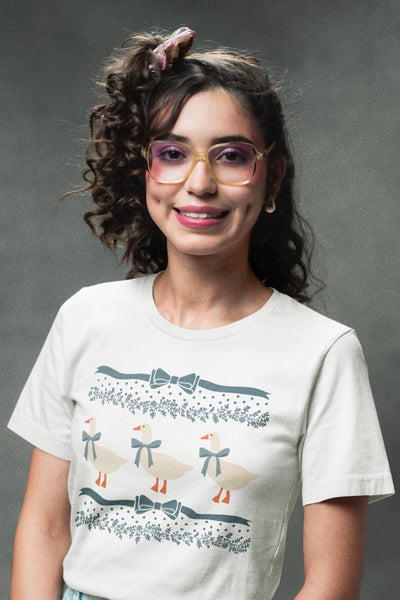 Goose Shirt, Goose Tee, Goose Tee for Women, Blue Ribbon Goose, goose Apparel, Silly Goose Shirt