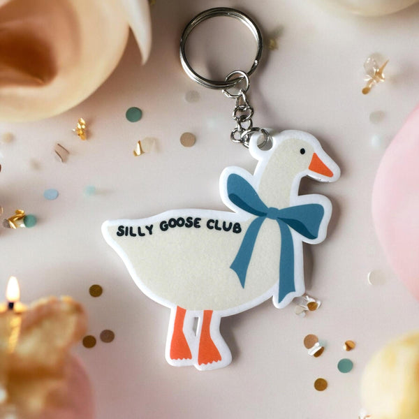 Custom Goose Keychain with Name or Phrase
80s Inspired Personalized Keychain
Personalized Acrylic Animal Keychain
Cute Goose Gift for Goose Lovers
Custom Gift for Vintage Collectors
