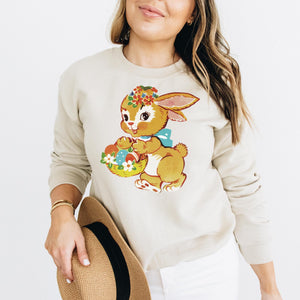 Easter shirt - retro vintage design - easter shirt for women - retro easter shirt - spring sweatshirt - sweatshirts for women - vintage lamb