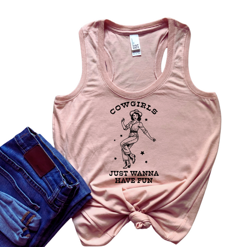 cowgirl summer, hot girl summer, summer tank top, vintage cowgirl tank top