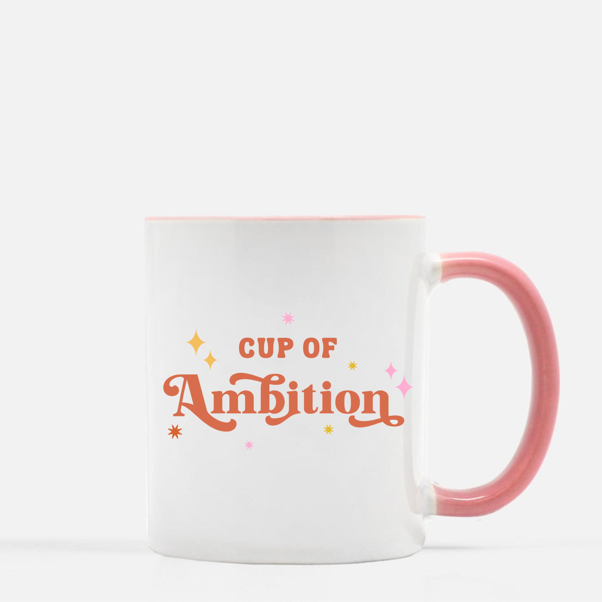 pour yourself a cup of ambition, coffee mug, retro inspired
