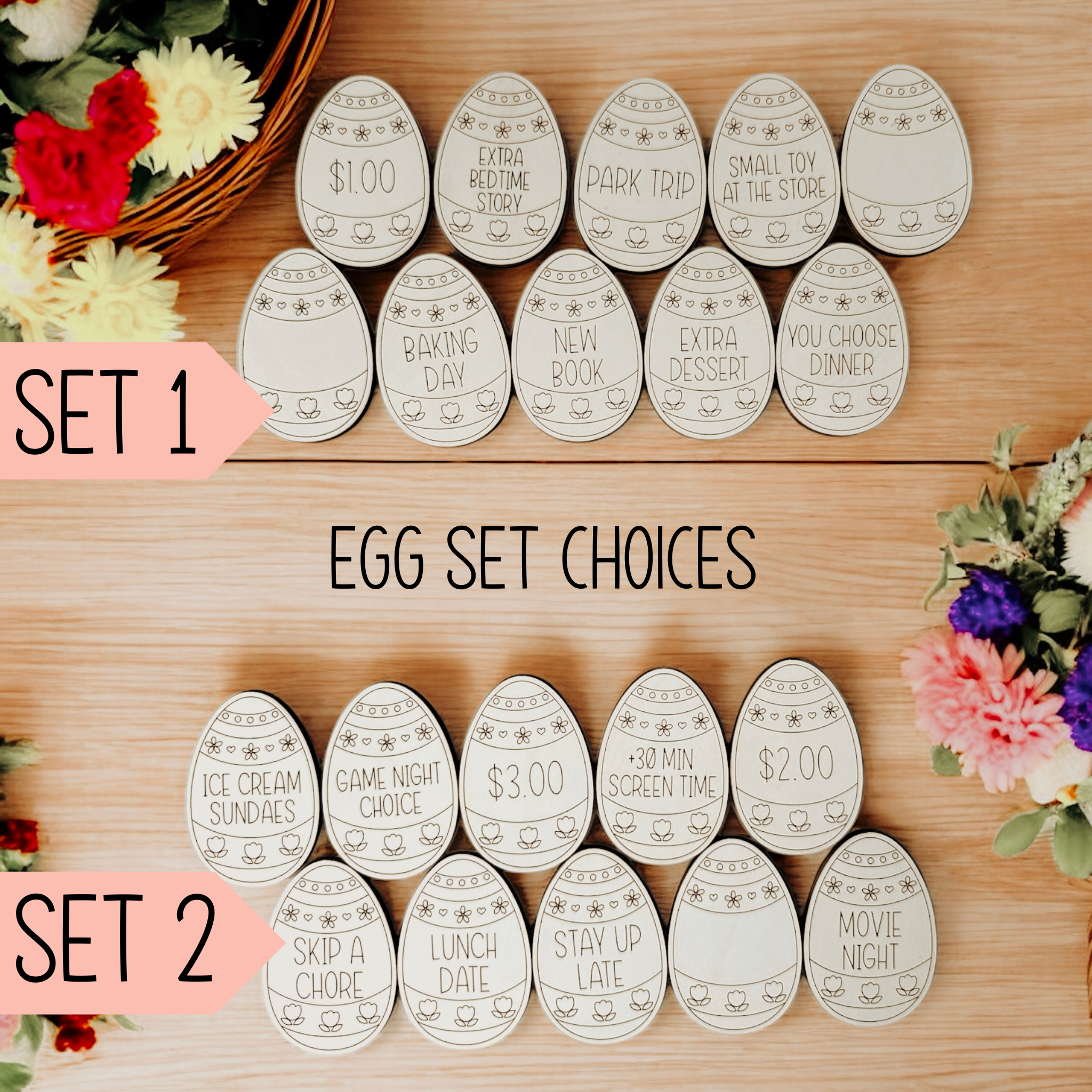 Easter egg tokens, Easter basket filler, kids Easter gift, sustainable Easter, wood Easter token, non-candy Easter, Easter activity token, Easter surprise, springtime tokens, Easter hunt prize, personalized tokens, custom Easter gift, grandchild Easter gift					