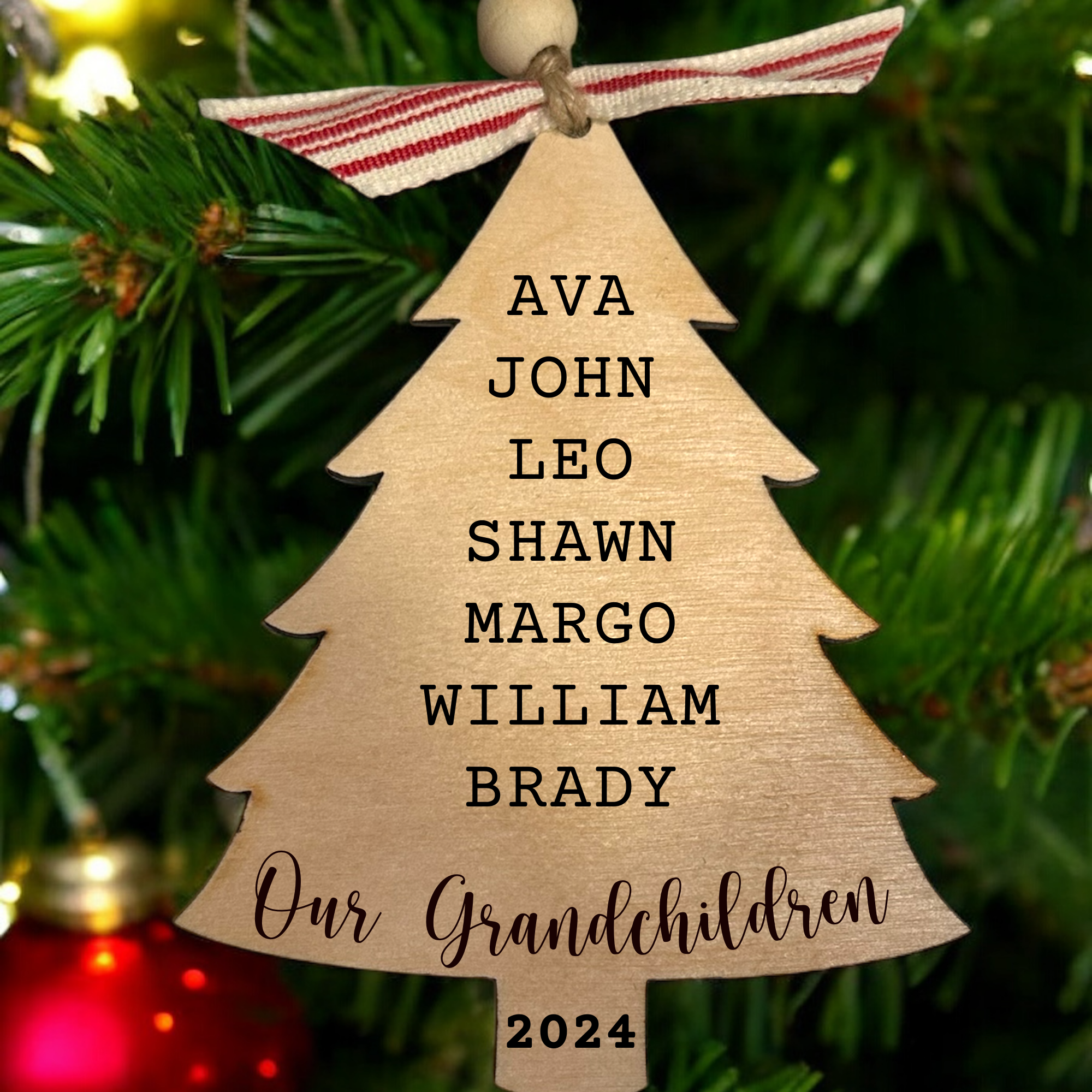 Personalized Grandchild Ornament - Grandchild Names Ornament - Grandma Christmas Gifts - Gift for Grandparents