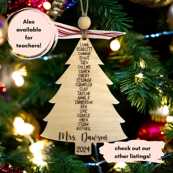 Personalized Grandchild Ornament - Grandchild Names Ornament - Grandma Christmas Gifts - Gift for Grandparents