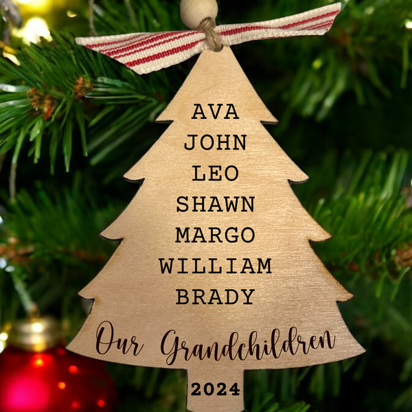 Personalized Grandchild Ornament - Grandchild Names Ornament - Grandma Christmas Gifts - Gift for Grandparents