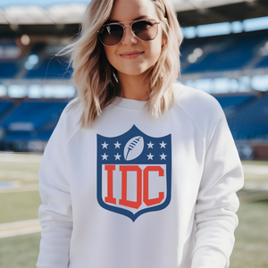 I Don't Care Football Sweatshirt  IDC Superbowl Sweatshirt or Tee