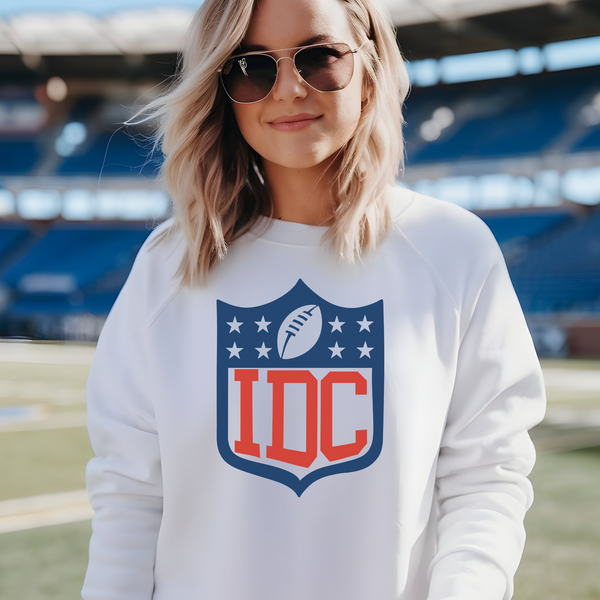 I Don't Care Football Sweatshirt  IDC Superbowl Sweatshirt or Tee