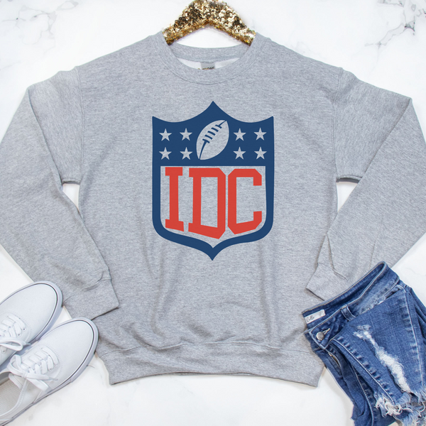 I Don't Care Football Sweatshirt  IDC Superbowl Sweatshirt or Tee