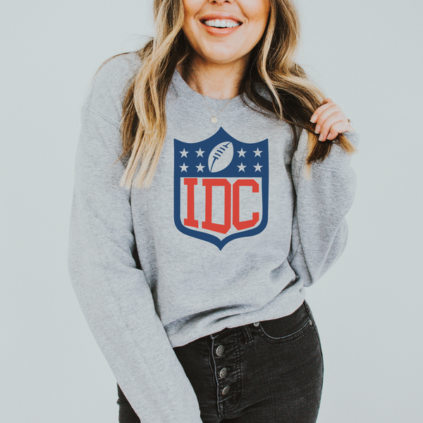 I Don't Care Football Sweatshirt  IDC Superbowl Sweatshirt or Tee