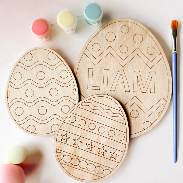 Personalized Easter Egg Painting Set & Custom Basket Tag