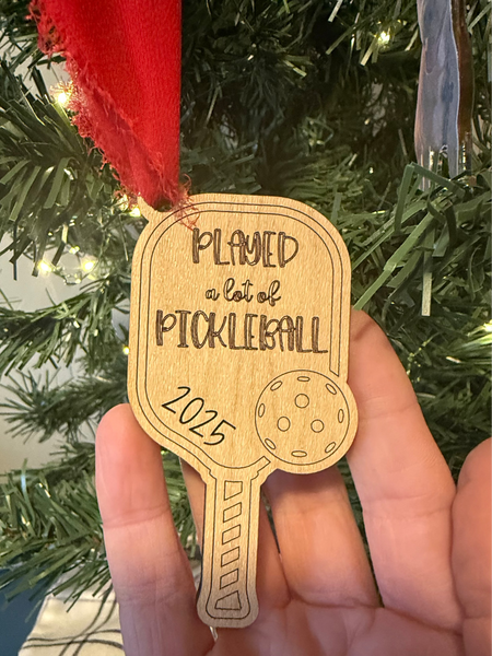 Pickleball 2025 Christmas Ornament