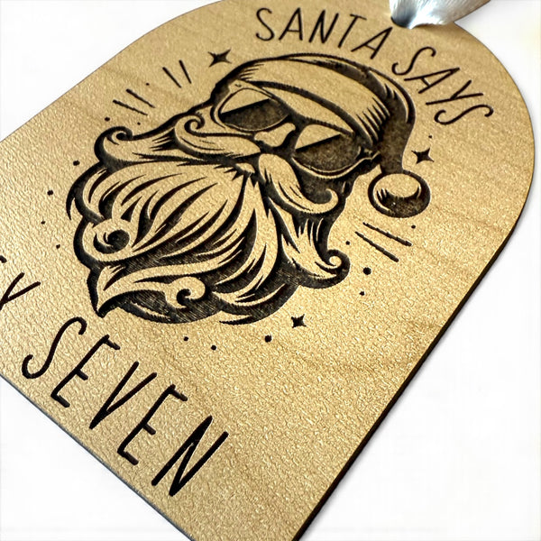 Six Seven Funny Wooden Ornament