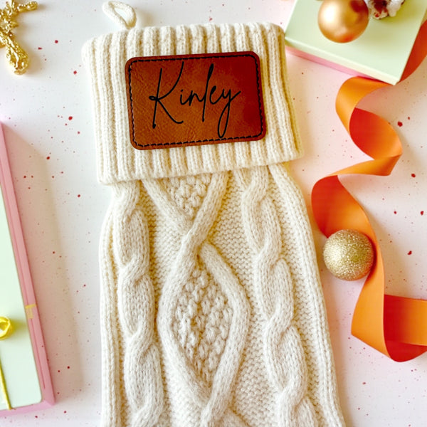 Personalized Cable Knit Christmas Stockings