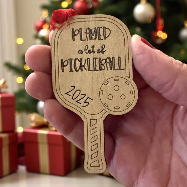 Pickleball 2025 Christmas Ornament