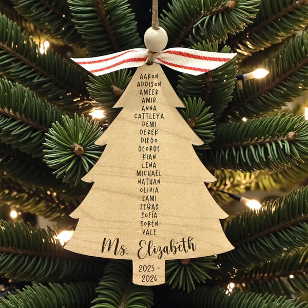 Personalized Teacher Class Ornament