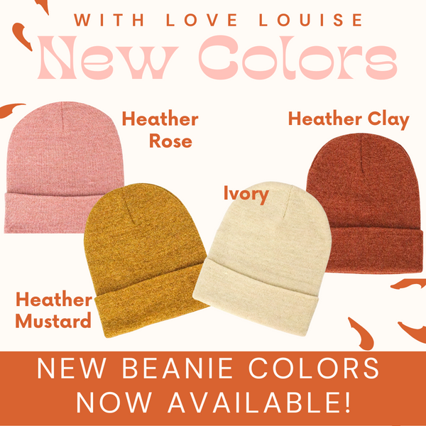 Personalized Vegan Leather Patch Beanie