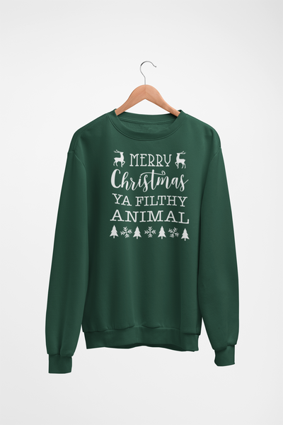 Merry Christmas Ya Filthy Animal Sweatshirt, funny christmas sweatshirt, sweatshirt for him, home alone sweatshirt, gift for him, gift for her, matching family shirts, sweatshirts