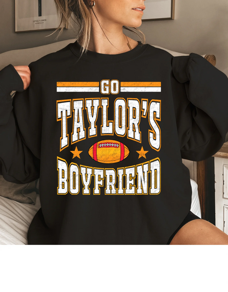 Go Taylors Boyfriend Football Sweatshirt