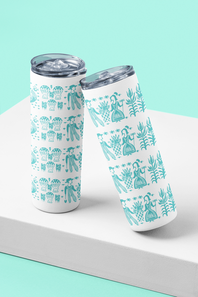 Pyrex Inspired Tumbler: Retro Floral Stainless Steel Drinkware- choose design