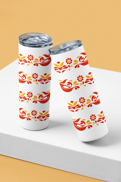 Pyrex Inspired Tumbler: Retro Floral Stainless Steel Drinkware- choose design