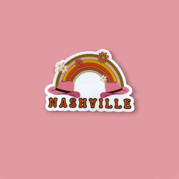 Nashville Cowboy Rainbow Sticker