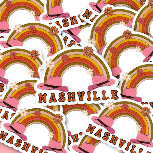 Nashville Cowboy Rainbow Sticker