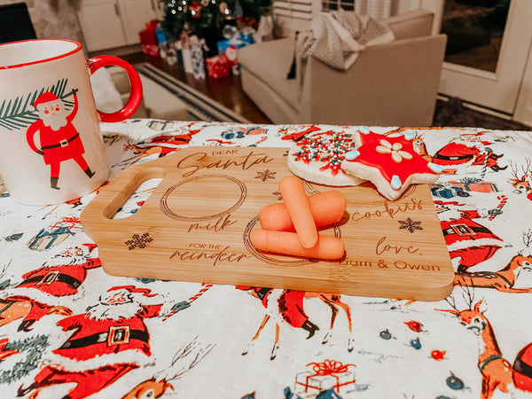 cookie for santa tray, cookie for santa plate